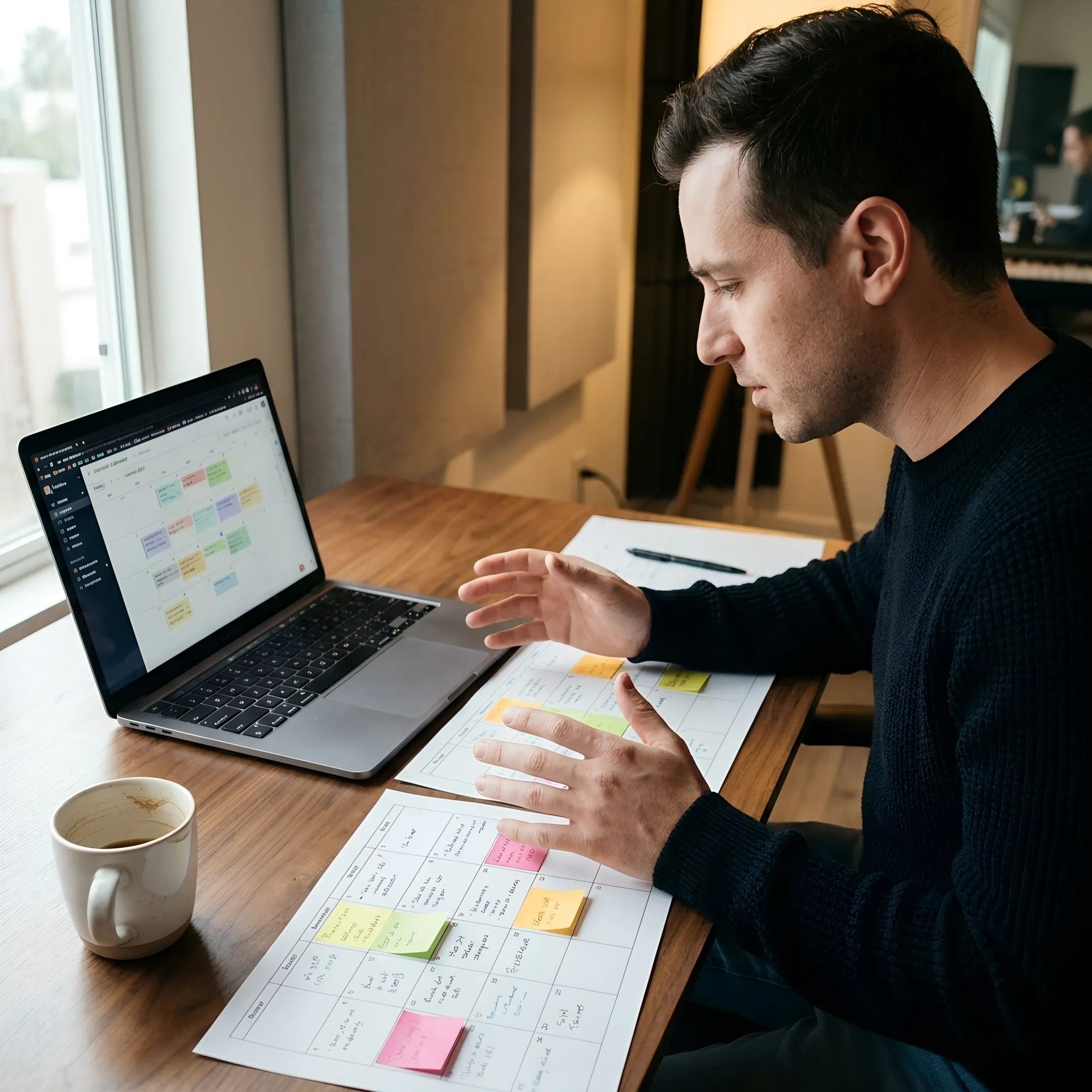 Producer planning a content workflow