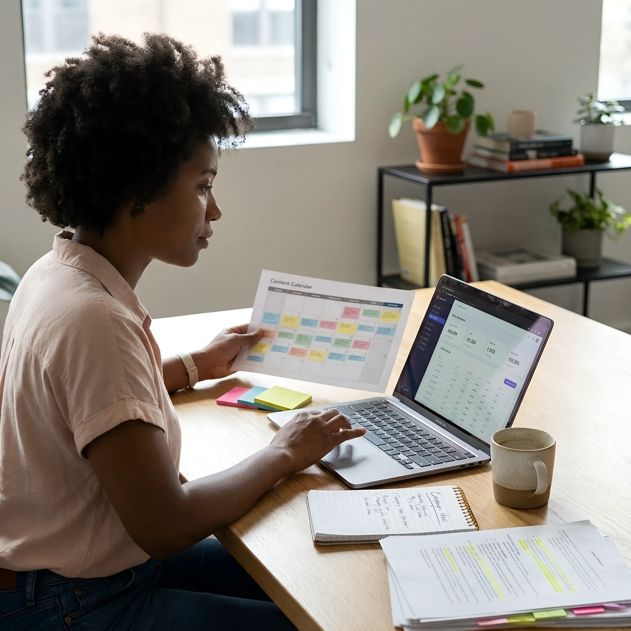 Marketer planning an integrated campaign