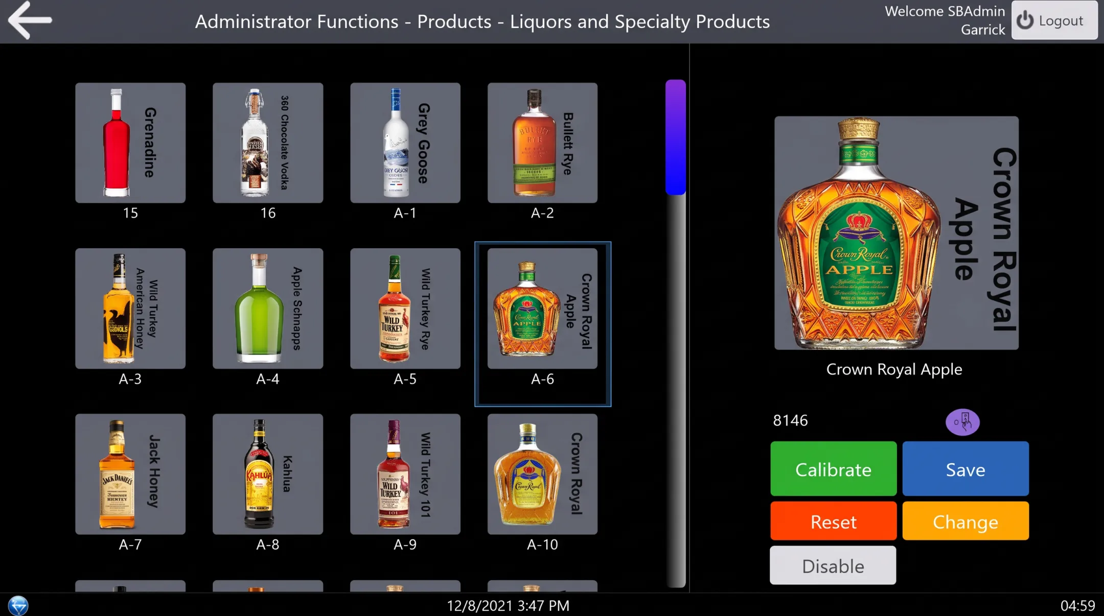 Beverage control dashboard tracking pour data and inventory metrics