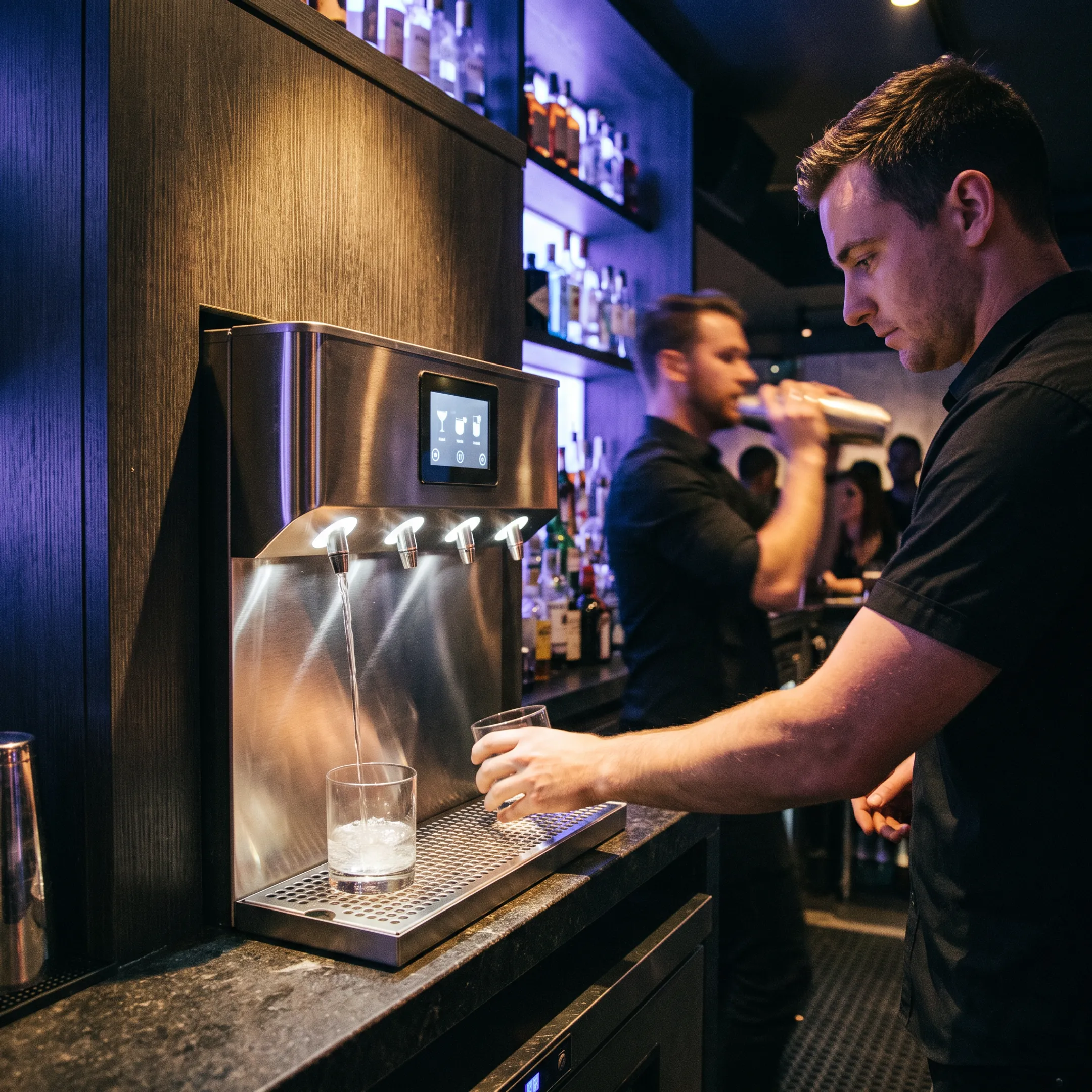 Bar and nightclub beverage service
