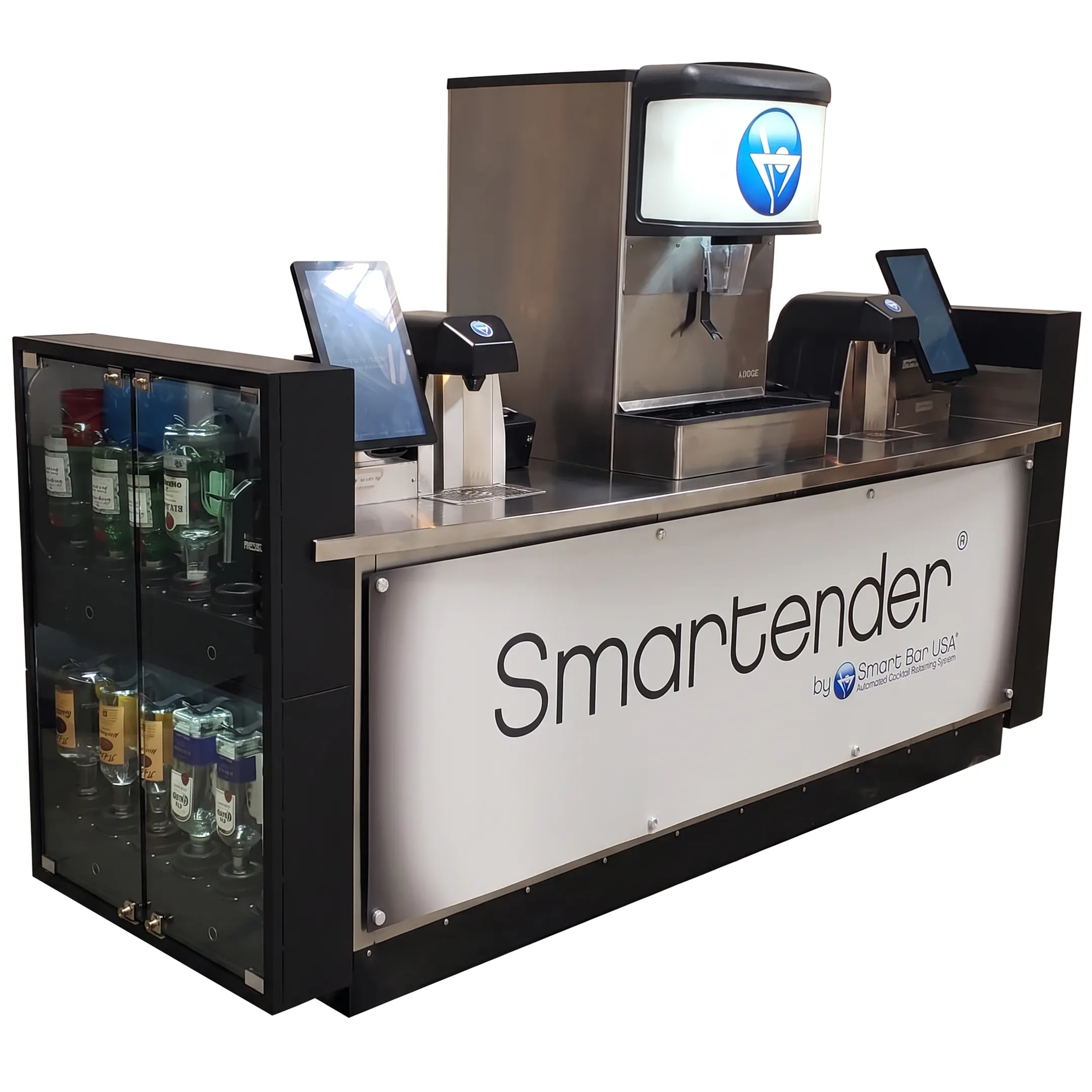 Smartender automated cocktail dispensing system in a commercial hospitality setting