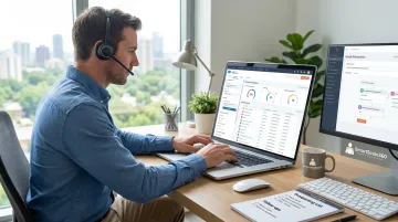 Remote offshore SDR team member working on outbound sales tools and CRM dashboard