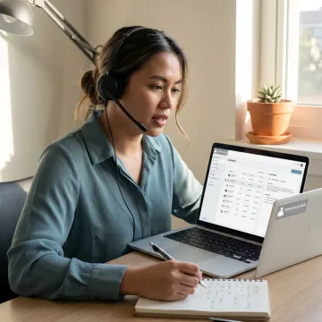 Cold calling virtual assistant working remotely