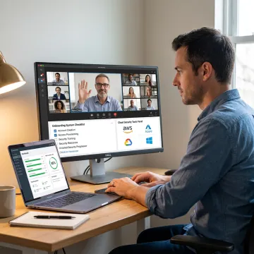 Remote IT support onboarding session