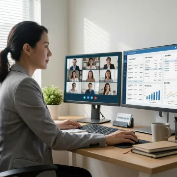 Remote accounting team onboarding on cloud software