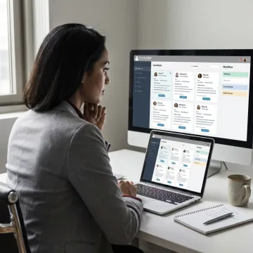 Staffing manager matching remote talent to business needs