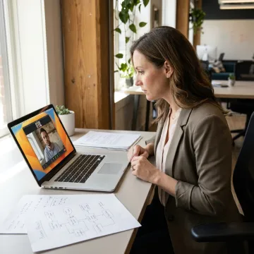 Offshore consultant reviewing staffing workflow