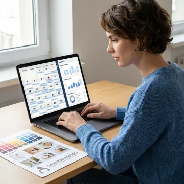 Remote specialist scheduling social media posts