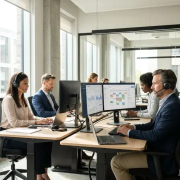 Remote staffing team supporting business operations