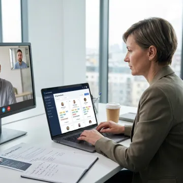 Remote recruiter reviewing candidate profiles