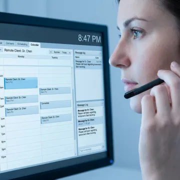 Virtual receptionist answering after-hours business calls