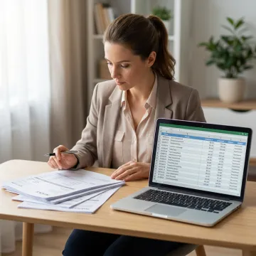 Remote accounting professional supporting CPA workflow