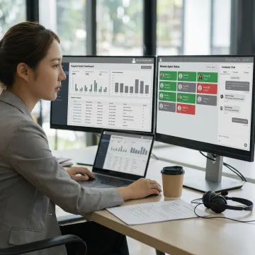 Customer service leader reviewing support workflow