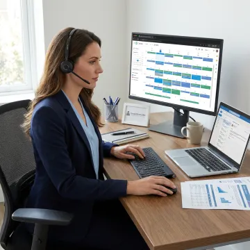 Remote assistant organizing business tasks