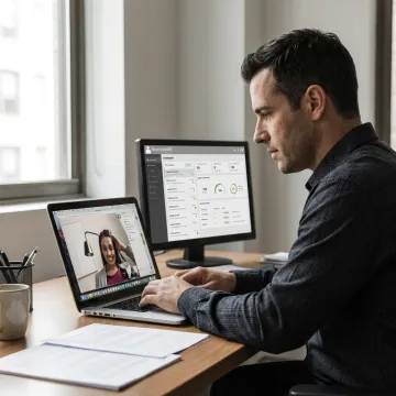 Remote IT staff reviewing support workflows