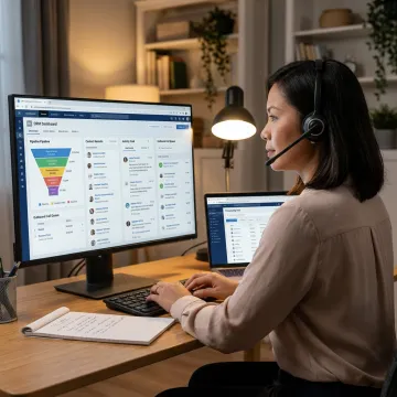 Remote SDR managing outbound sales workflow