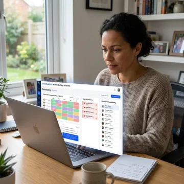 Home health care scheduler managing shifts