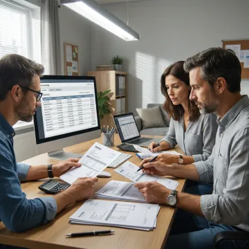 Finance team reviewing AR reports