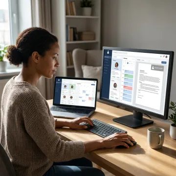 Virtual recruiter coordinating caregiver hiring workflow