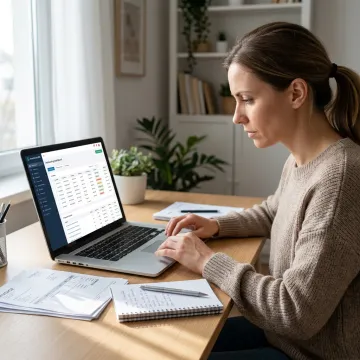 Virtual assistant reviewing accounts payable workflow