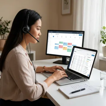 Sales virtual assistant managing CRM outreach