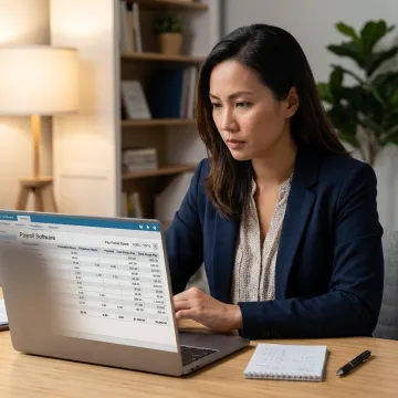 Payroll virtual assistant working remotely