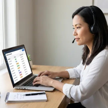 Sales virtual assistant supporting small business owner
