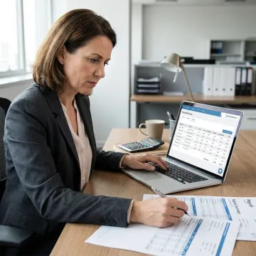 Virtual assistant organizing payroll records