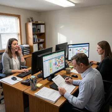 Remote home care staffing team