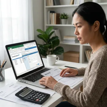 Invoice data entry workflow review