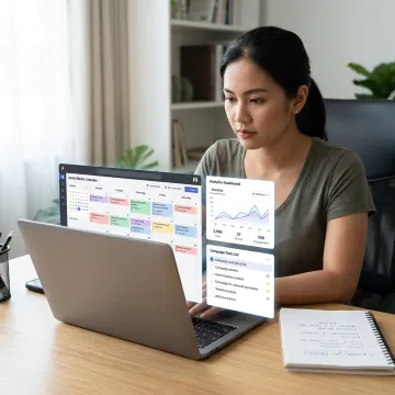 Marketing virtual assistant working remotely