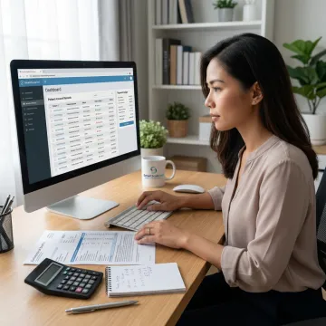 Virtual billing assistant reviewing claims dashboard