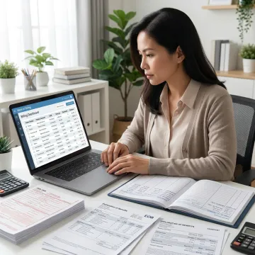 Virtual medical billing specialist working remotely