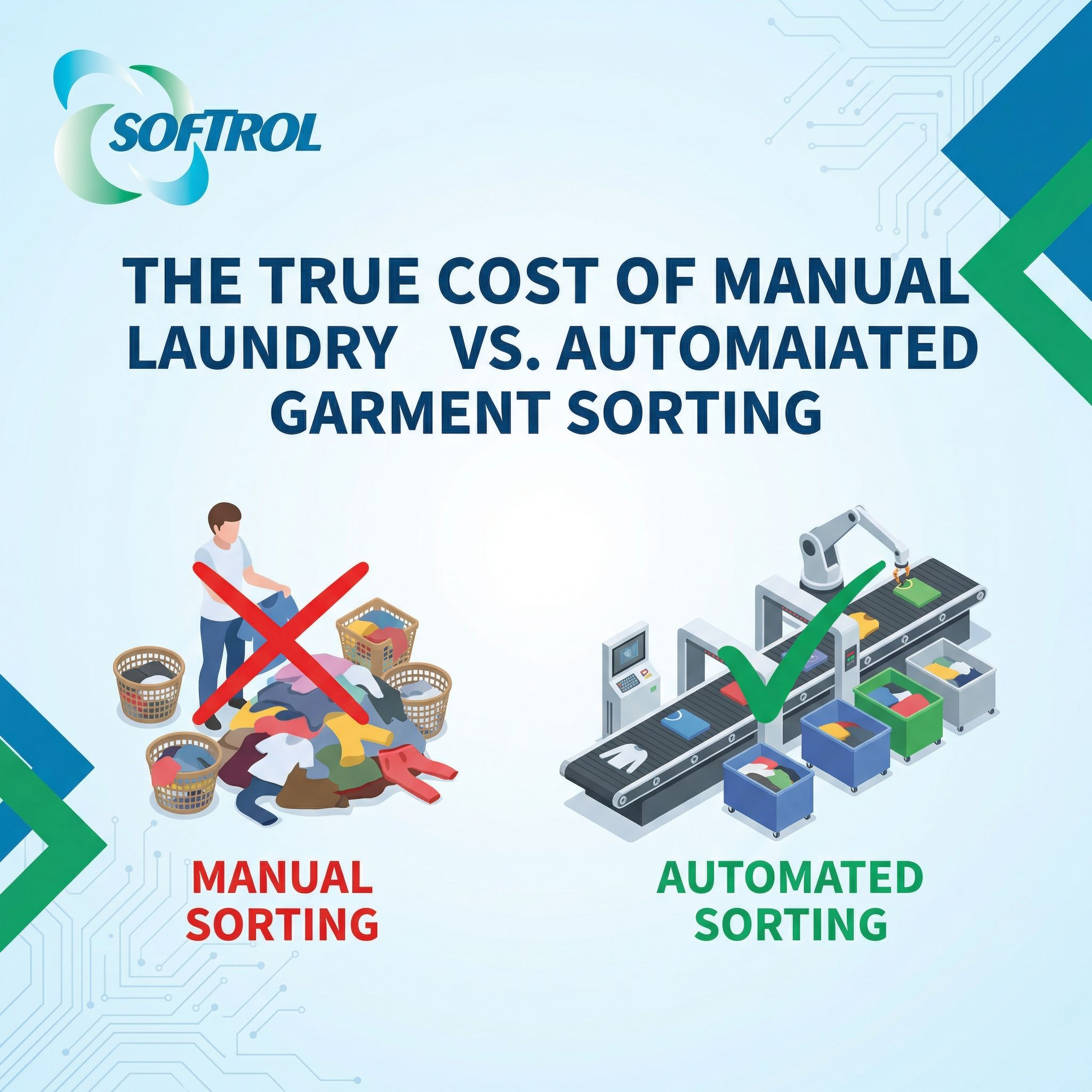 The True Cost of Manual Laundry Sorting vs. Automated Garment Sorting