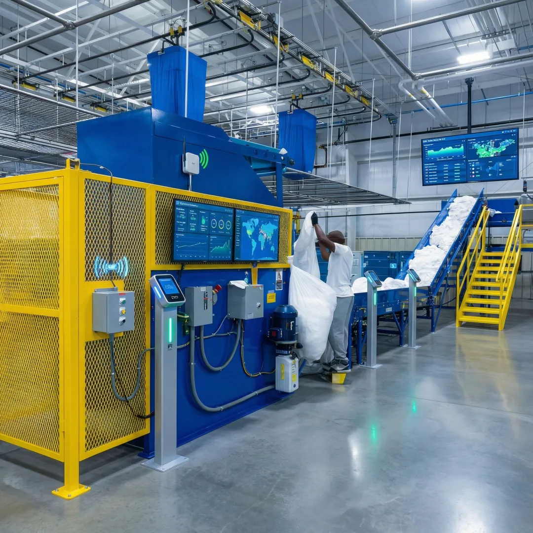 Advanced automated laundry facility with conveyor systems and sorting equipment in Tennessee