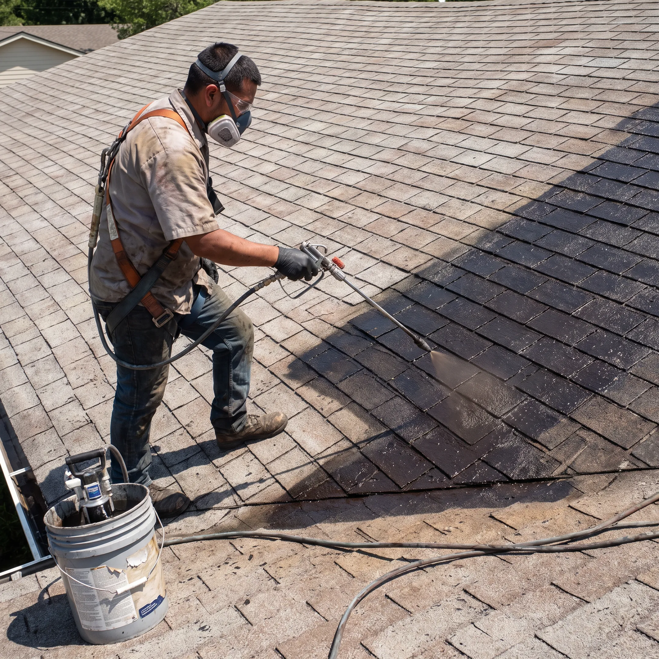 Residential Roofers Doing Shingle Restoration