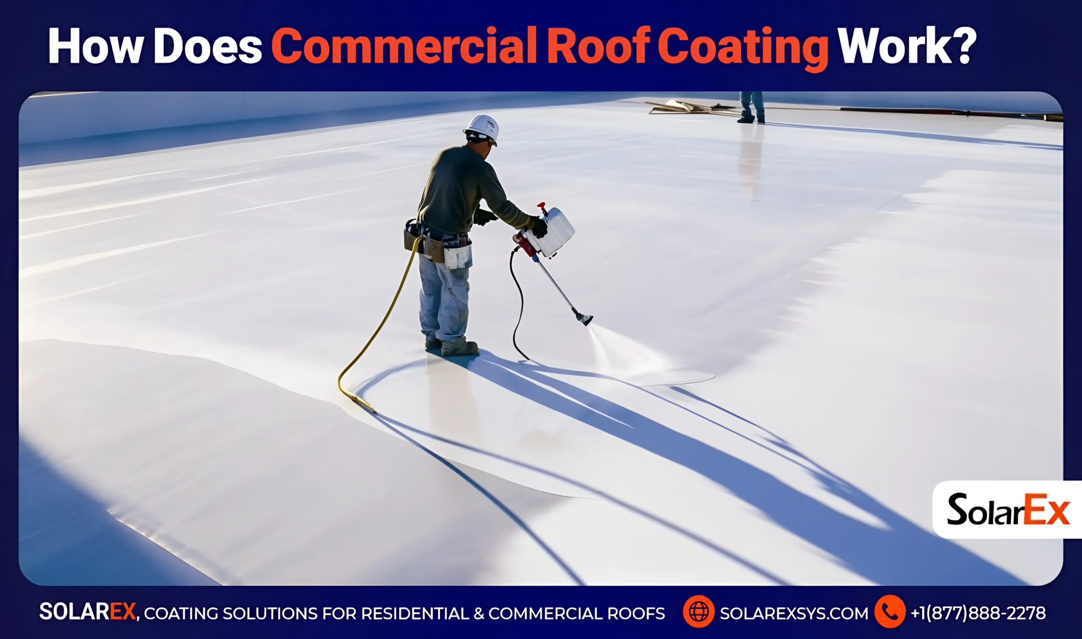 Commercial facility roof coating maintenance
