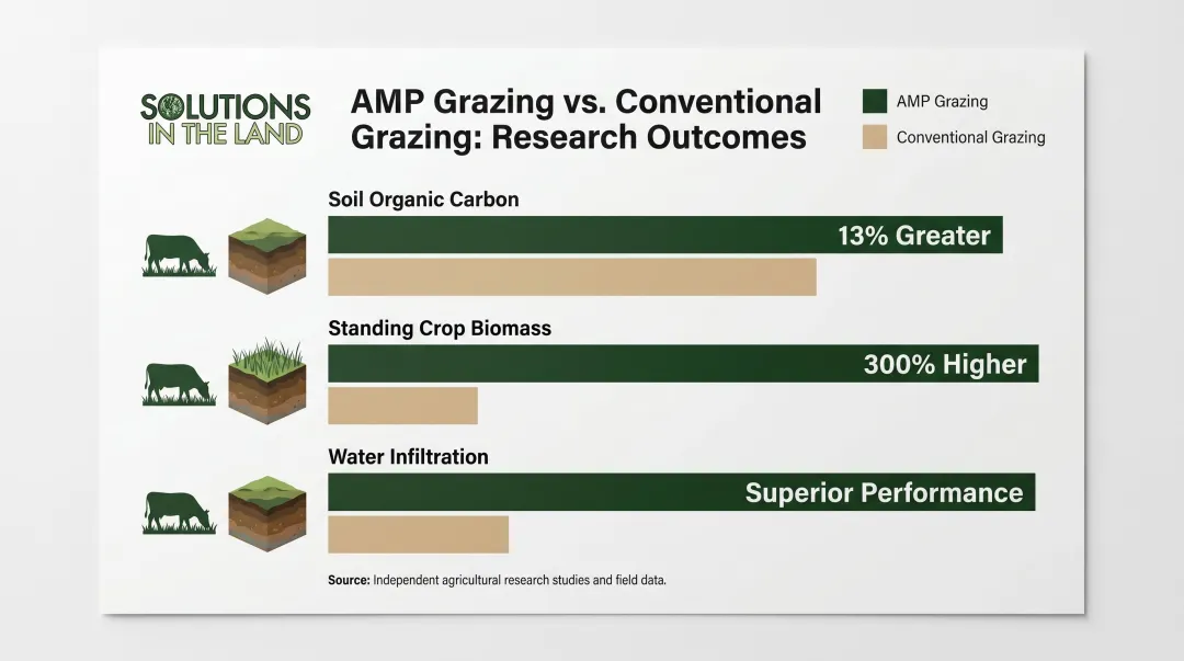 Adaptive multi-paddock grazing versus conventional continuous grazing soil health comparison