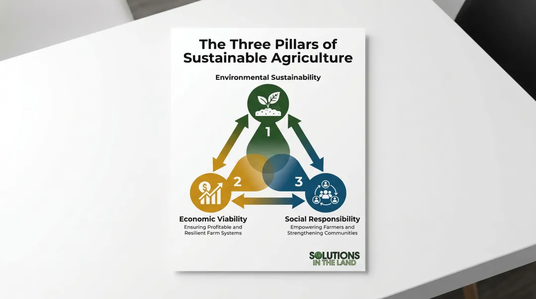 Three pillars of sustainable agriculture environmental economic and social sustainability