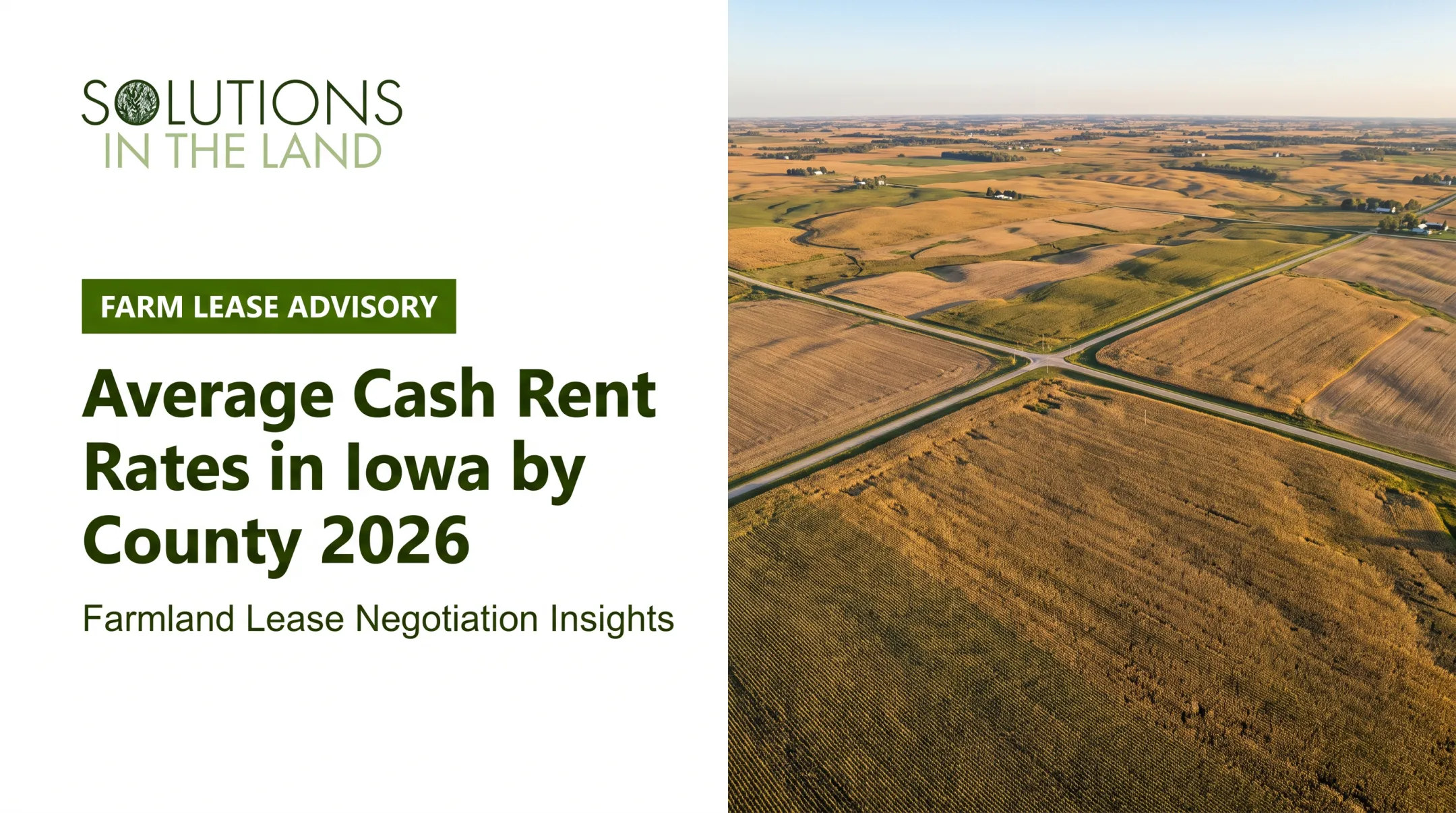 Average Cash Rent Rates in Iowa by County 2026