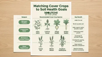 Cover crop species selection guide matching plant types to soil health goals