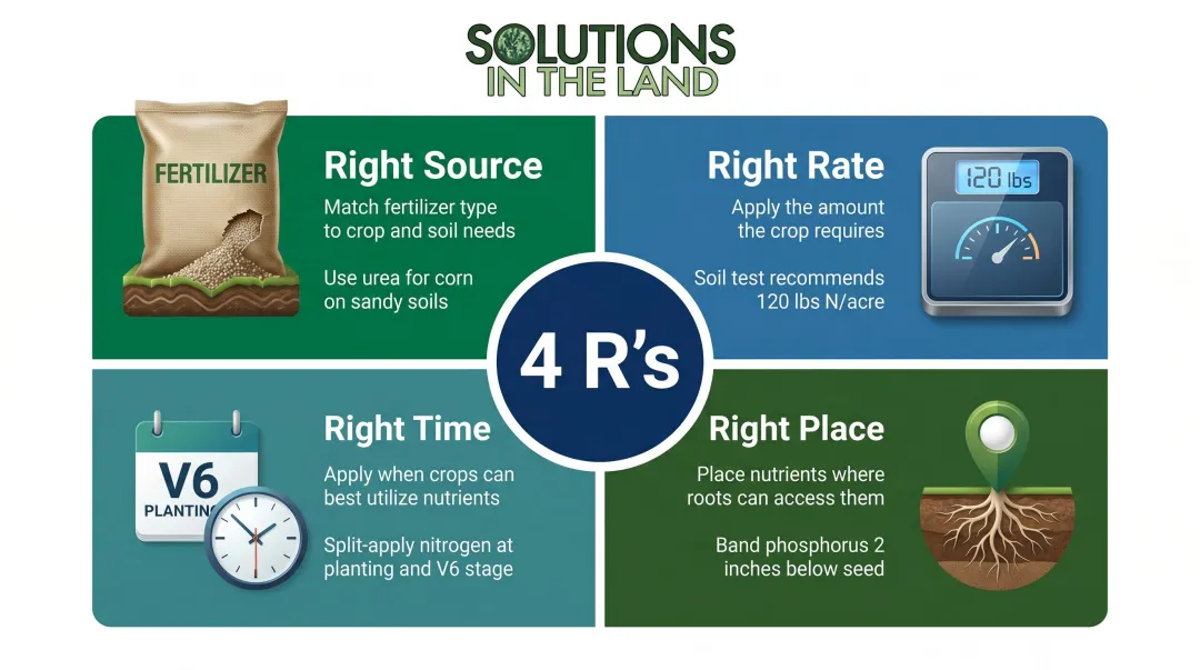 4 R's nutrient stewardship framework right source rate time and place
