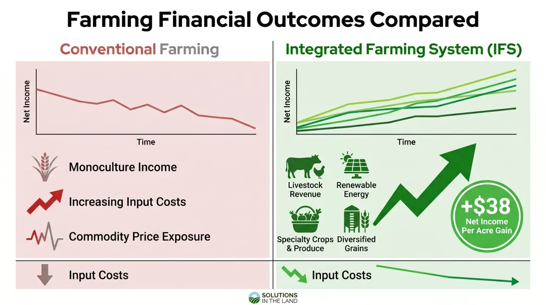 Integrated farming economic benefits comparison net returns input costs and income streams