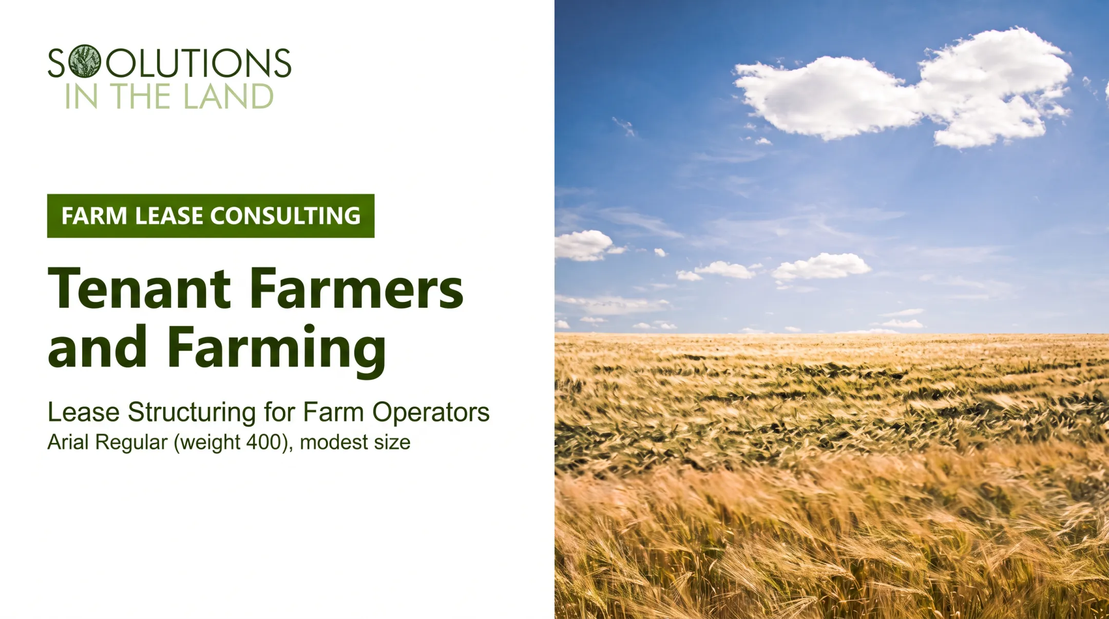 Tenant Farmers and Farming