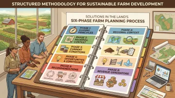 Solutions in the Land six-phase whole-system farm planning methodology diagram