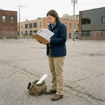 Consultant performing a Phase 1 environmental site assessment