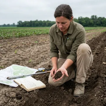 Environmental site assessment on agricultural land