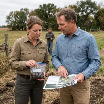 Team assessing soil and land conditions