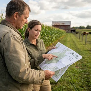 Agricultural land planning consultation on a Pennsylvania farm
