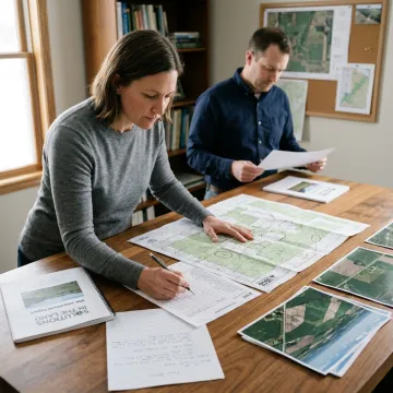 Consultant reviewing contaminated site assessment documents